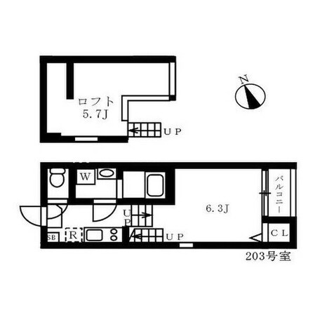 車道駅 徒歩7分 2階の物件間取画像